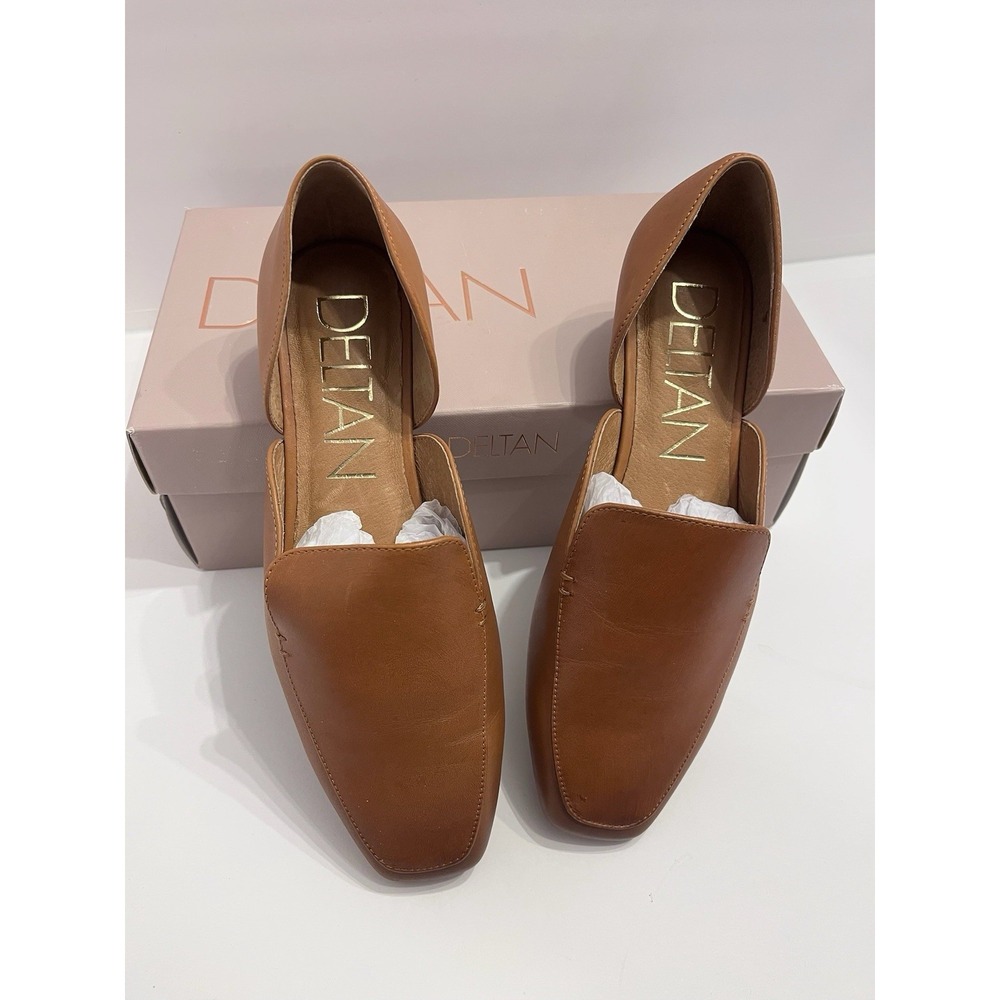 Deltan Harper Flat Loafers Tan Slip On Shoes Women's Size 7.5 M NEW - Picture 2 of 4
